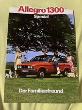 Austin Allegro 1300 Prospekt Blatt