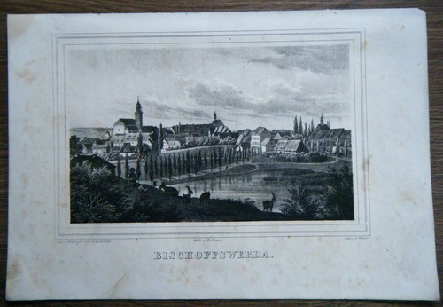 Alte lithographie ansicht - alte, von