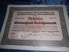 historische Aktie , Wollgarn -