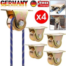 4 Stk Umlenkrollen Für Seile V-Nut Rollenrad Umlenkrolle Hebekran Seilrolle DEU