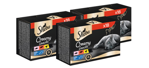 9x6x12g sheba creamy snack - sheba,