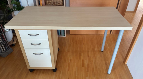 Büroschreibtisch birke1 x - büroschreibtisch, birke1,20