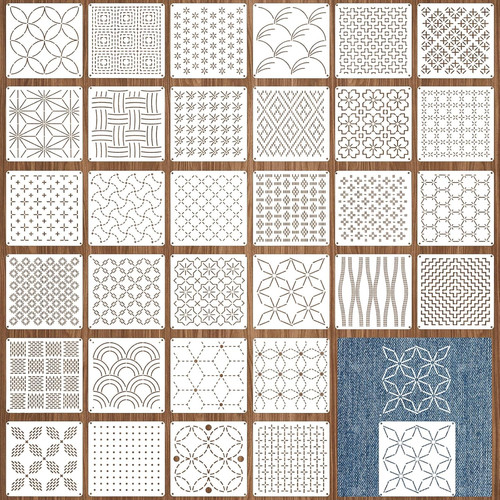 Stück sashiko schablonen - stück,