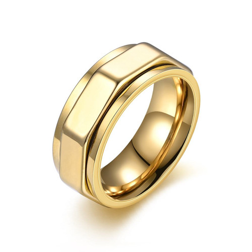 Edelstahl ring drehbar gold - drehbar,