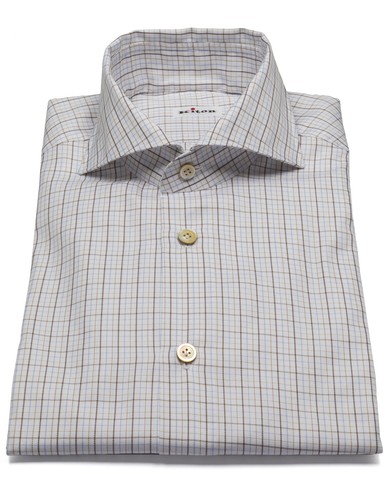 Kiton hemd mit - mit, tattersall