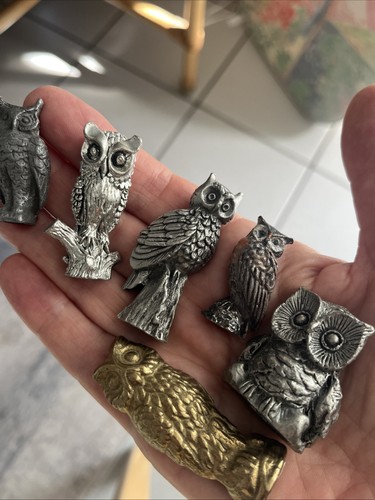 Eulen figuren metall schwer - metall,
