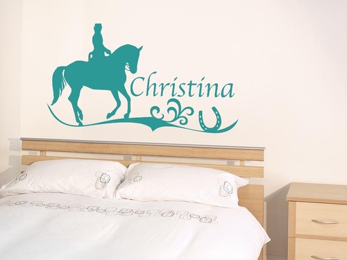 Wandtattoo pferd mit namen - pferd,