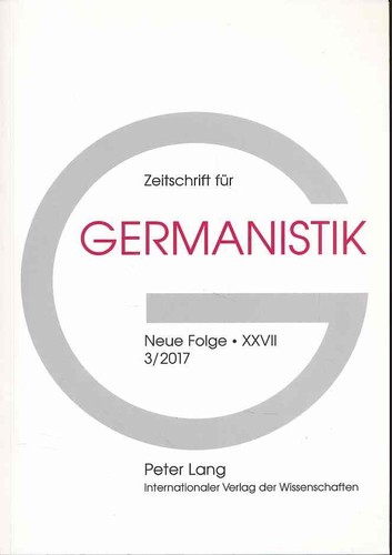 Zeitschrift für germanistik - für,