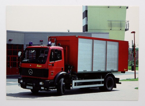 Feuerwehr postkarte fahrzeug - feuerwehr,