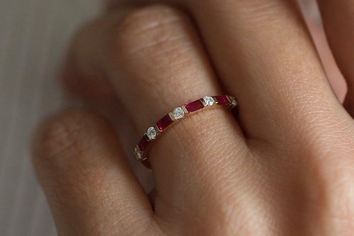 Baguette rubin goldring 43ct - baguette,