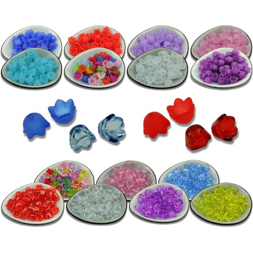 50x acrylperlen kelche blume - 50x,