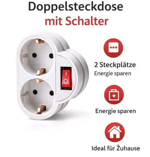 Schuko doppelstecker - 1x,