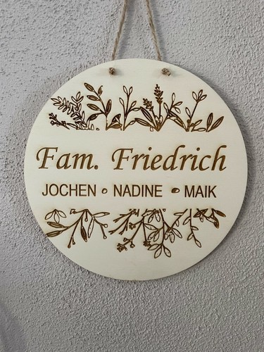 Familienschild geschenkidee - familienschild,