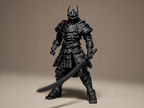 Japanischer samurai figur mit - samurai-figur,