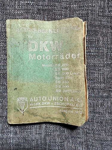 Dkw betriebsanleitung original - dkw,