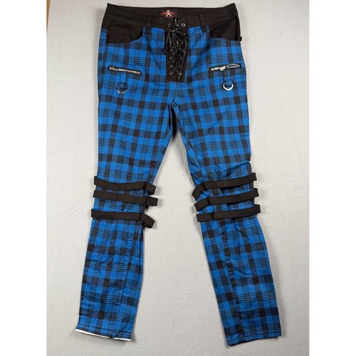 Royal bones blue - black, plaid