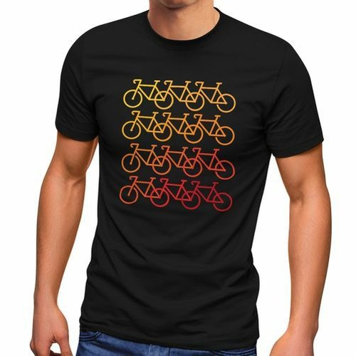 Herren shirt fahrrad motiv - herren, t-shirt
