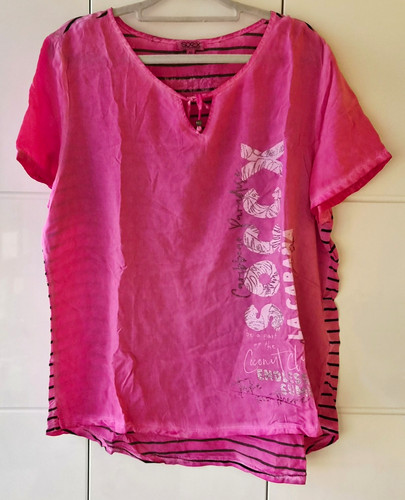 Soccx bluse pink schwarz - bluse, gr