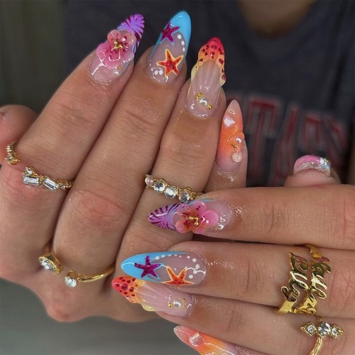 Color mix press manicure - color,