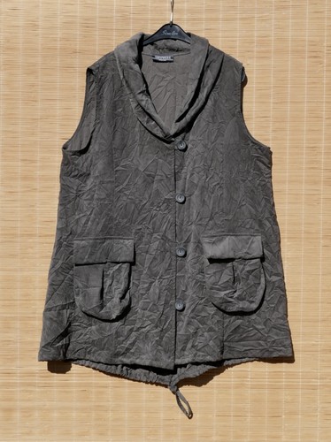 Lange weste transparente black - weste,