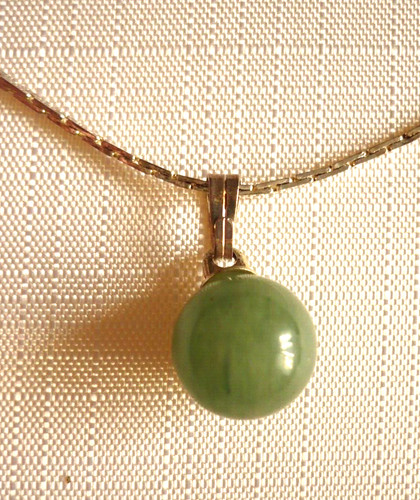 Jade kugel anhänger grün - jade,