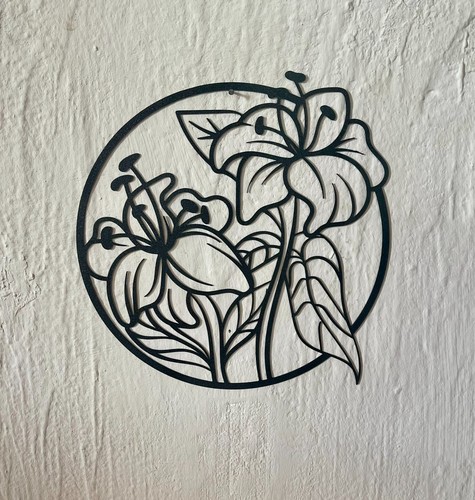 Wanddeko blumen rund - wanddeko, hibiskus
