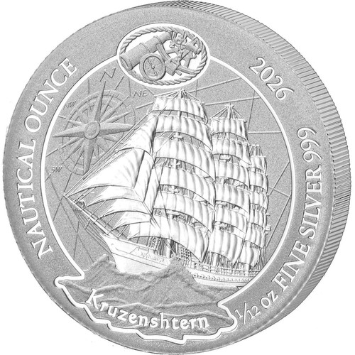 Silbermünze schiff - -,