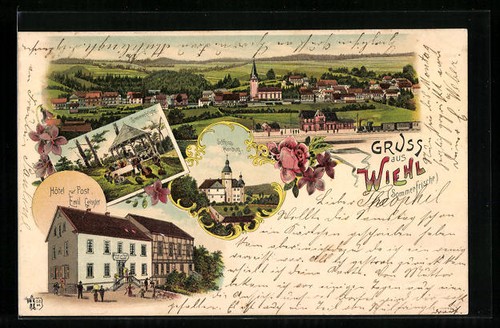 Lithographie wiehl hotel - lithographie,