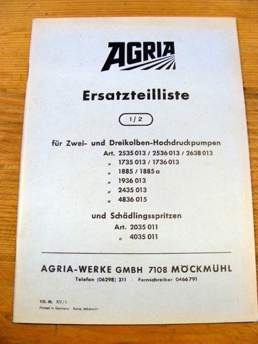 Agria hochdruckpumpe - agria,