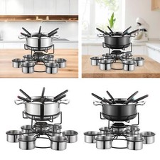 Fonduetopf set edelstahl - set,
