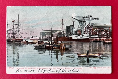Kiel 1905 krupp sche werft - ak,