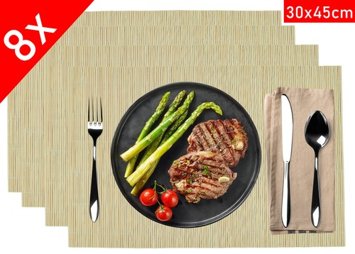 8er set platzdeckchen bambus - set,
