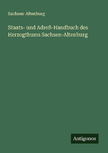 Staats und adreß handbuch - staats-,