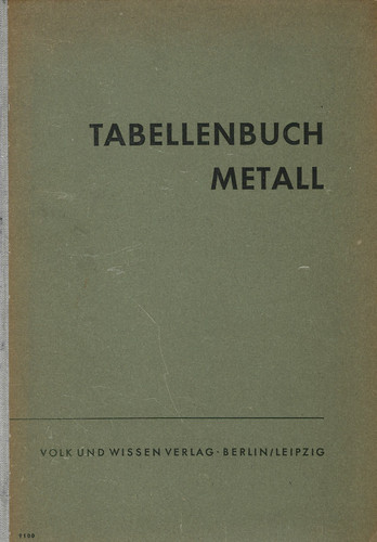 Tabellenbuch metall volk - tabellenbuch,