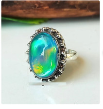 Oval Mood Gemstone Ring 925