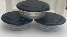Tupperware Tafelfeine Tafelperle Schüssel 275 ml schwarz 3 Schüssel mit Deckel