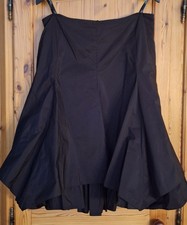 Rock aus Taft, schwarz, mit 2