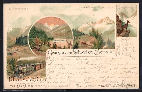 Lithographie davos hotel - lithographie, davos,