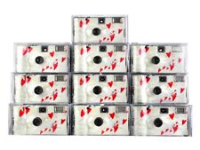 Hochzeit Einwegkamera schickes Gehäuse "fliegende Herzen" mit Blitz, 10er Pack