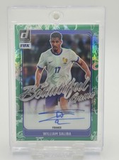 William Saliba Dragon Scale Auto /99 - 2024-25 Panini Donruss Soccer France 