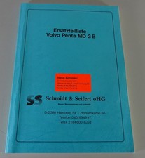 Parts Catalog/Teilekatalog / Ersatzteilliste Volvo Penta MB 2B ENG & DEU 12/1981
