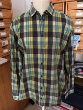 Marc O Polo Karo karierte Bluse Baumwolle Gr. 38 Grün- Blau