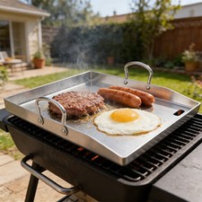 Edelstahl Grillplatte Set