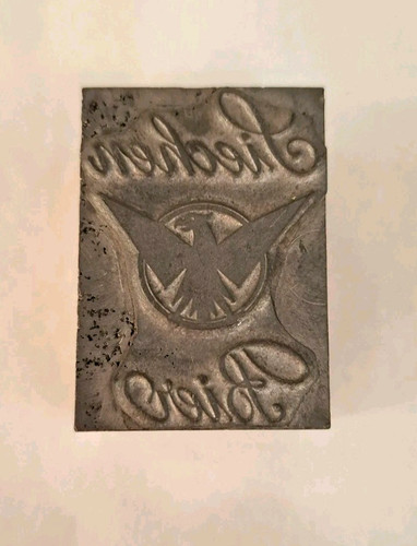 Alte druckplatte stempel zinn - druckplatte,