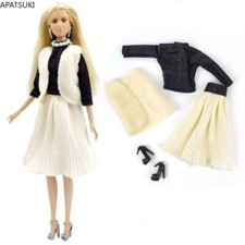 Apricot pelz kleidung - apricot, set