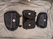 Moto- detail satteltaschen+ gepäckrolle motorrad schwarz