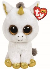 Ty Glubschi Beanie Boos Einhorn  "Pegasus" weiß mit Gold LRG  ca. 42 cm