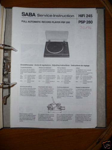 Service manual saba - service-manual, 280