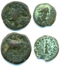 Griechen + Ibero-Kelten ?, Lot von 2 Münzen unbestimmt