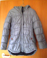 Schöne hellgraue Wintersteppjacke Mantel Anorak f. Mädchen Gr. 164 "YIGGA" 16,90